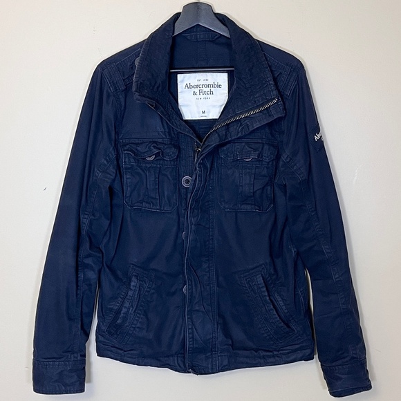 Abercrombie & Fitch Y2K Field Military Style Jacket - Men's Size M - Blue